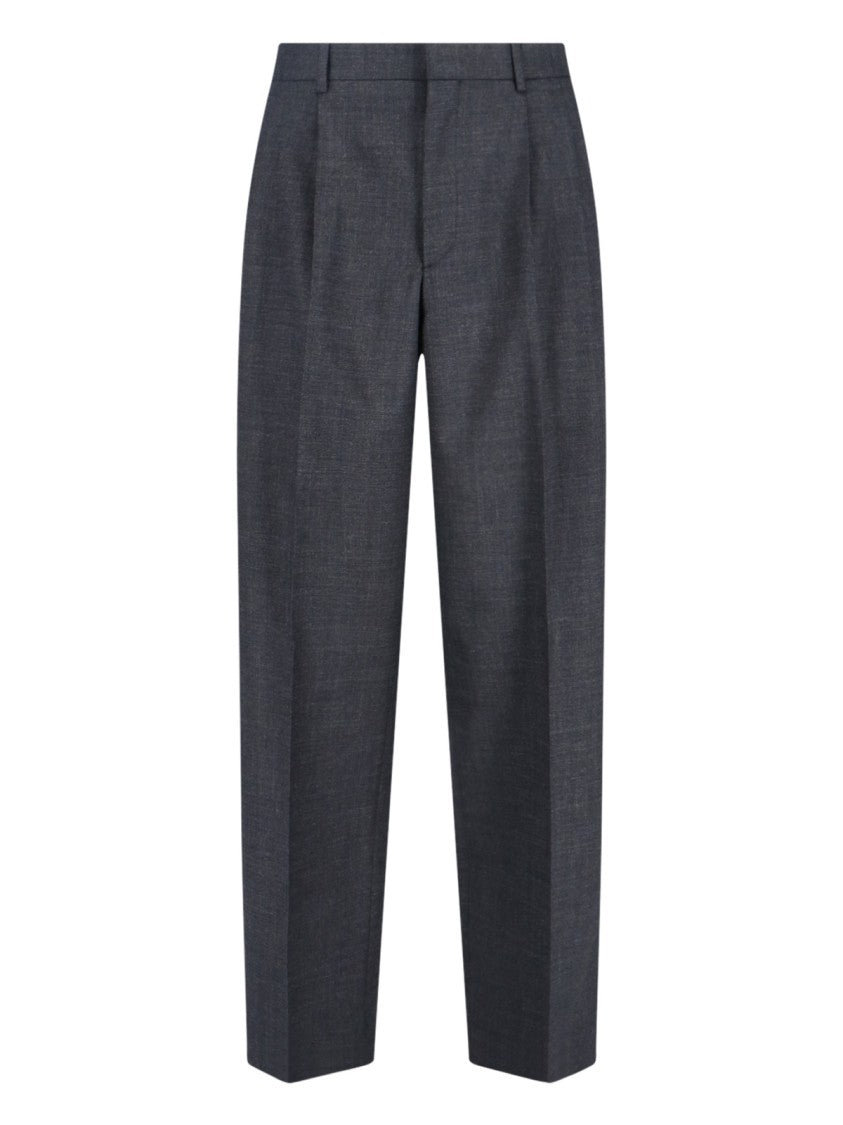 Sunflower Straight-Leg Trousers With Front Pleats