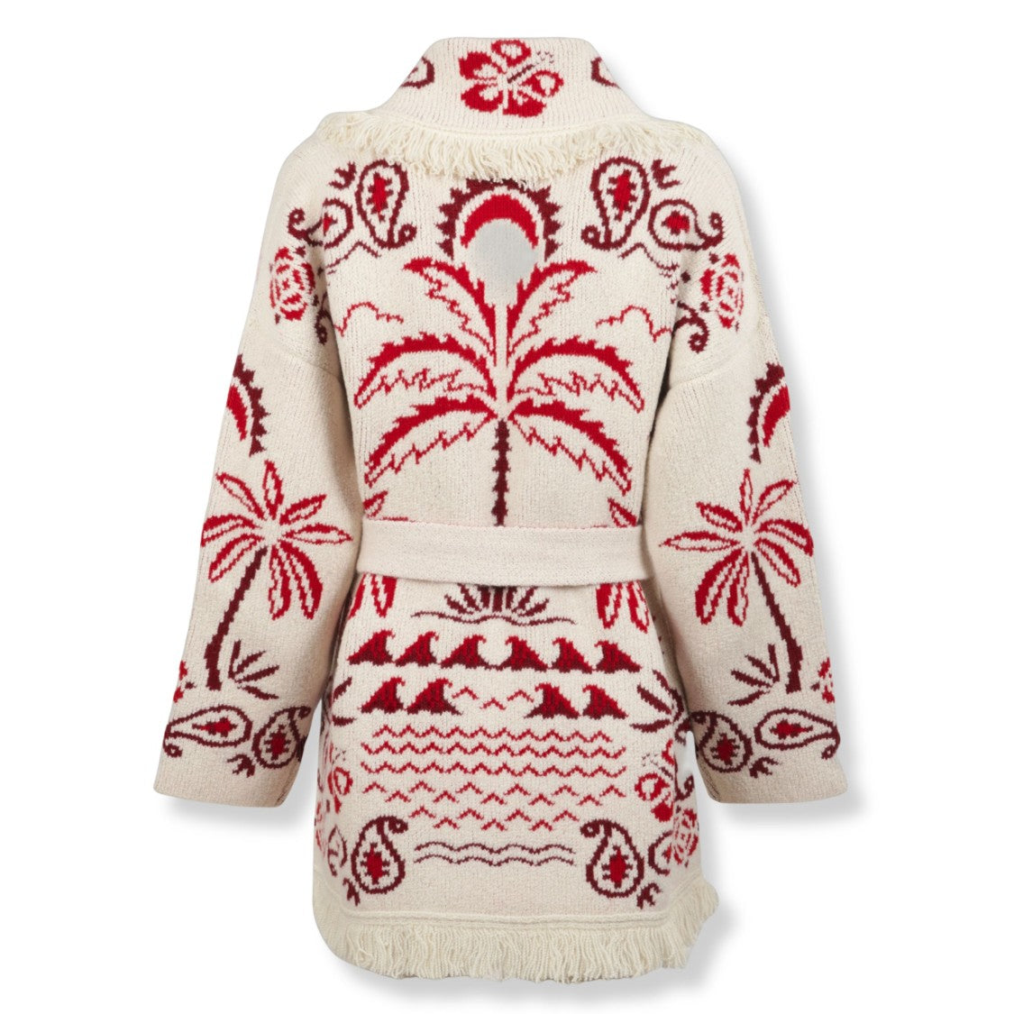 Alanui Textured Knit Cardigan With Open Front Design