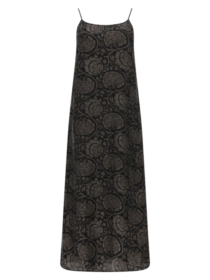Uma Wang Anaya Viscose-Blend Floral Maxi Dress