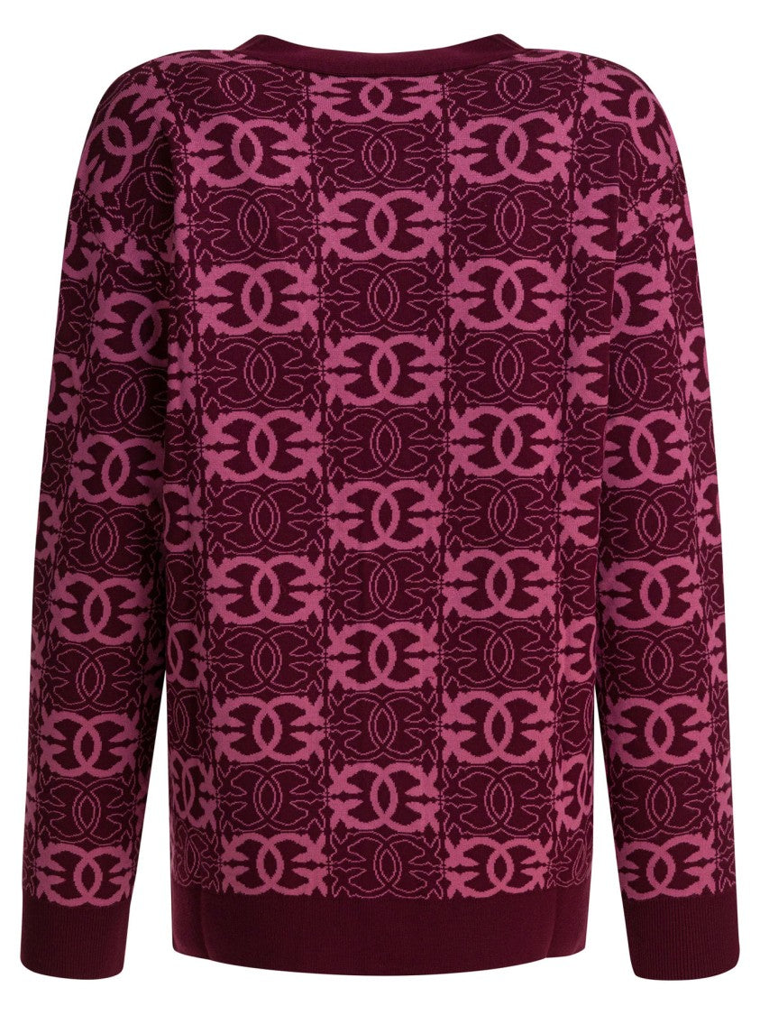 Pinko Bordeaux Viscose-Poly Knitwear