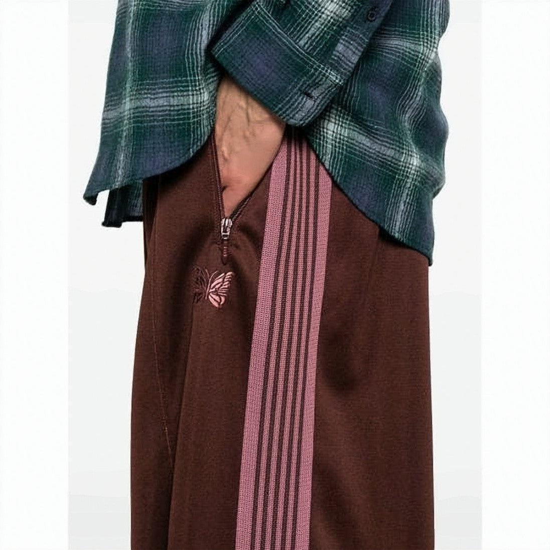 Needles Wide-Leg Jogger Pants With Contrasting Side Stripes