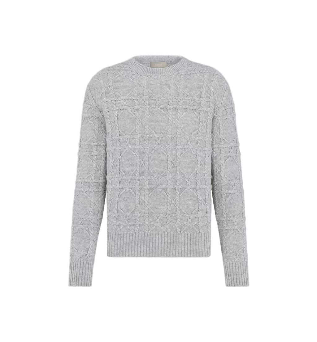 Christian Dior Textured Geometric Pattern Knit Top