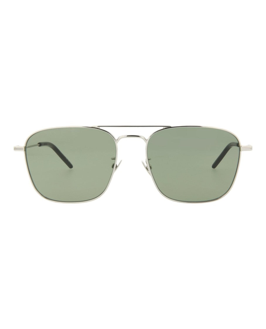Saint Laurent Aviator-Frame Metal Sunglasses