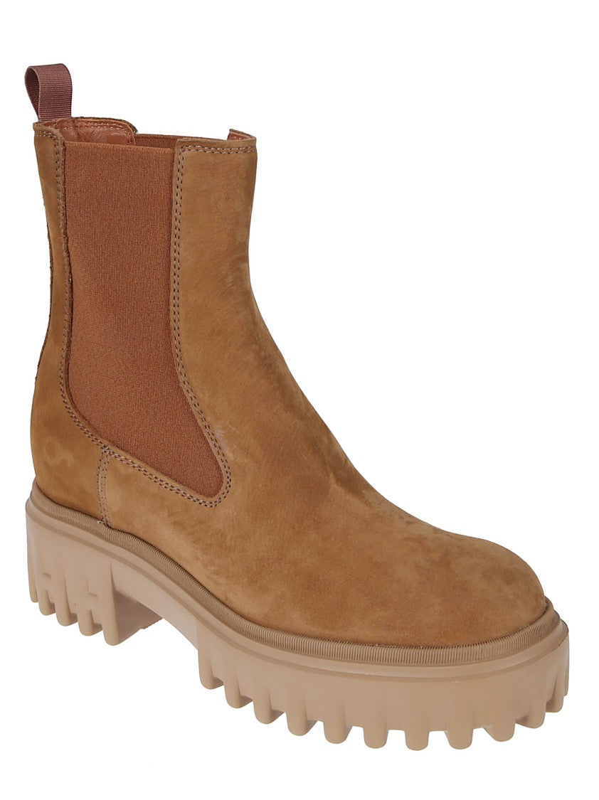 Hogan H700 Brown Leather Chelsea Boots