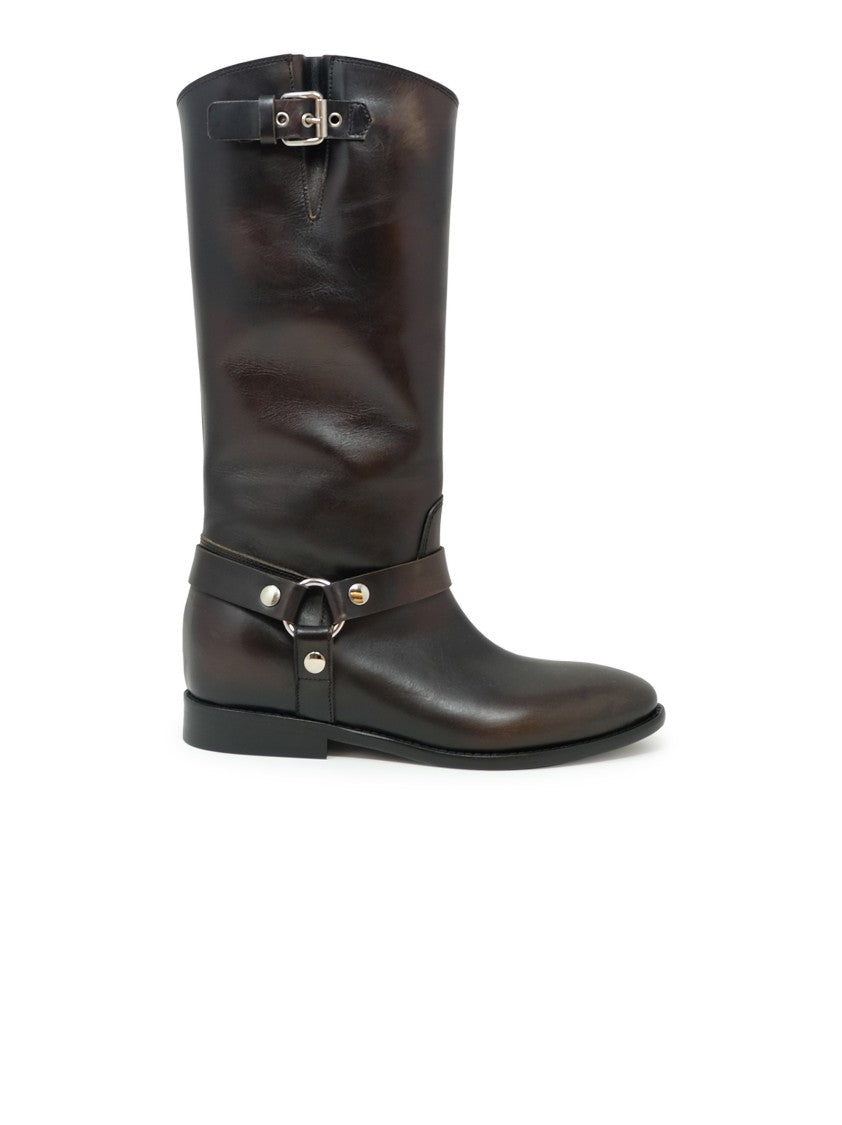 Elena Iachi Brown Leather Boots