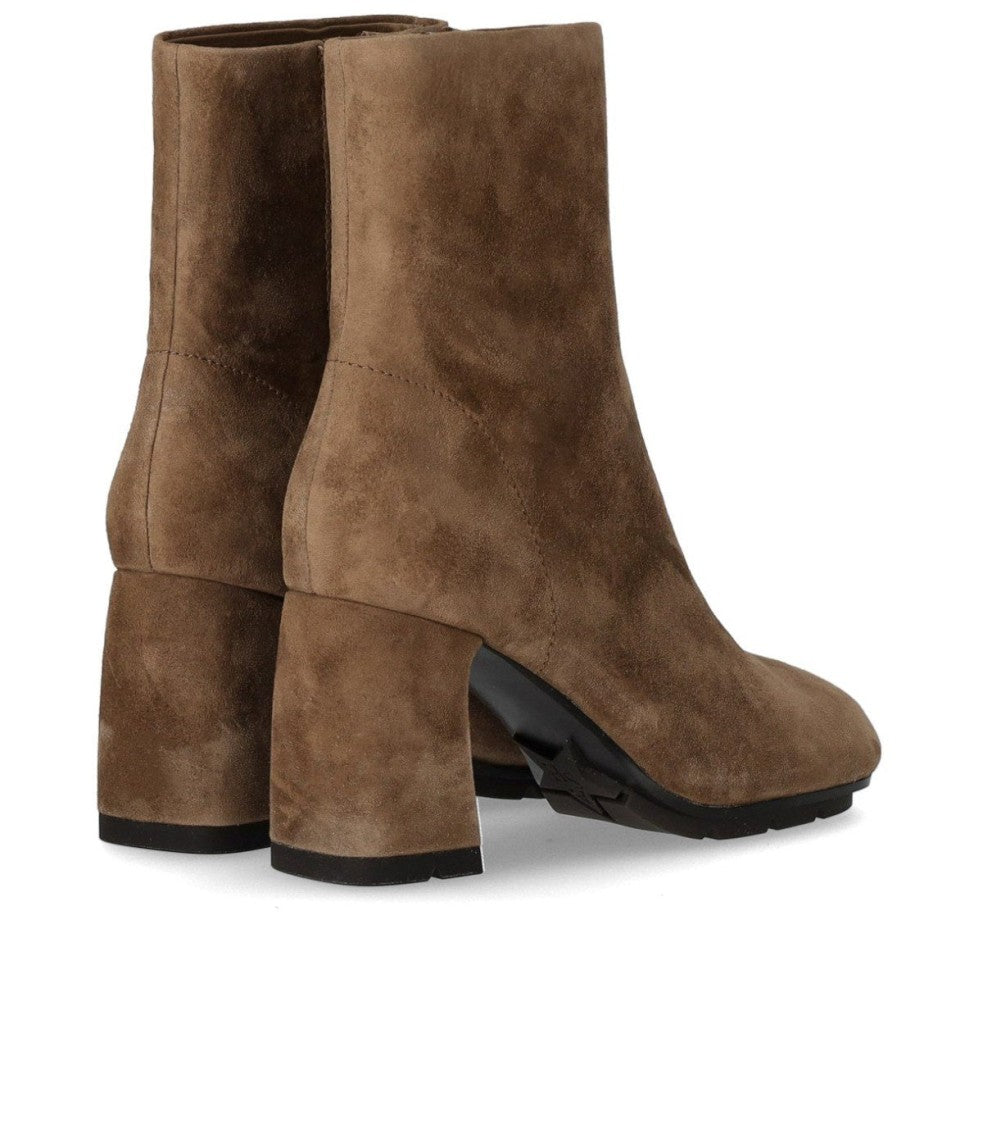 Ash Eclat Beige Heeled Ankle Boot