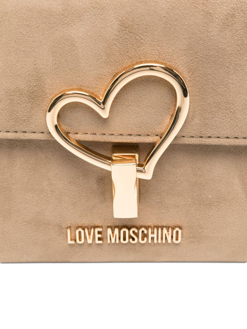 Love Moschino Rectangular Shoulder Bag With Gold Clasp