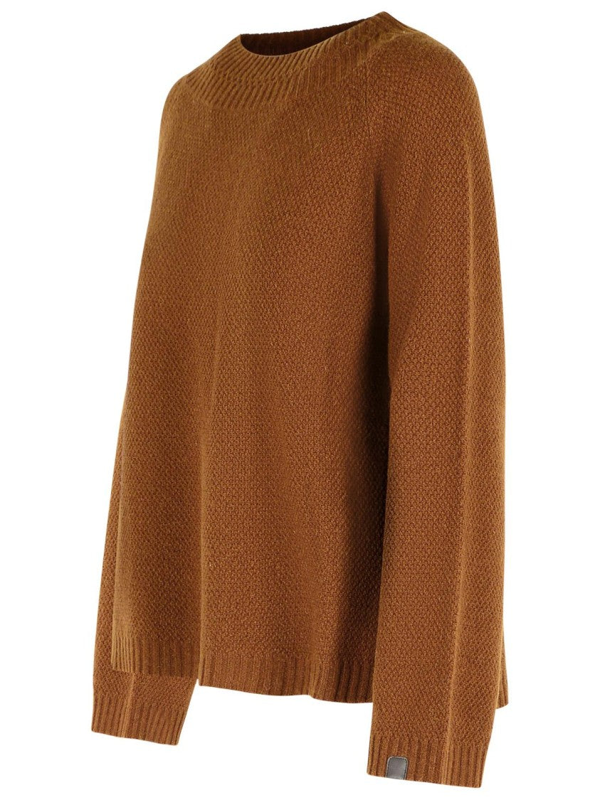 Max Mara 'Laser' Sweater In Leather-Colored Camel Yarn