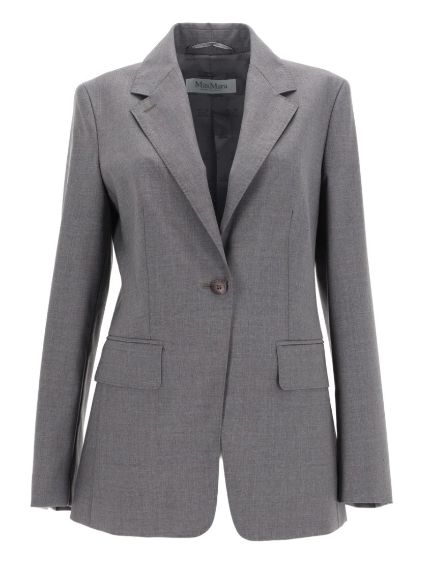 Max Mara Tailored Single-Breasted Blazer With Notch Lapel And Flap Pockets