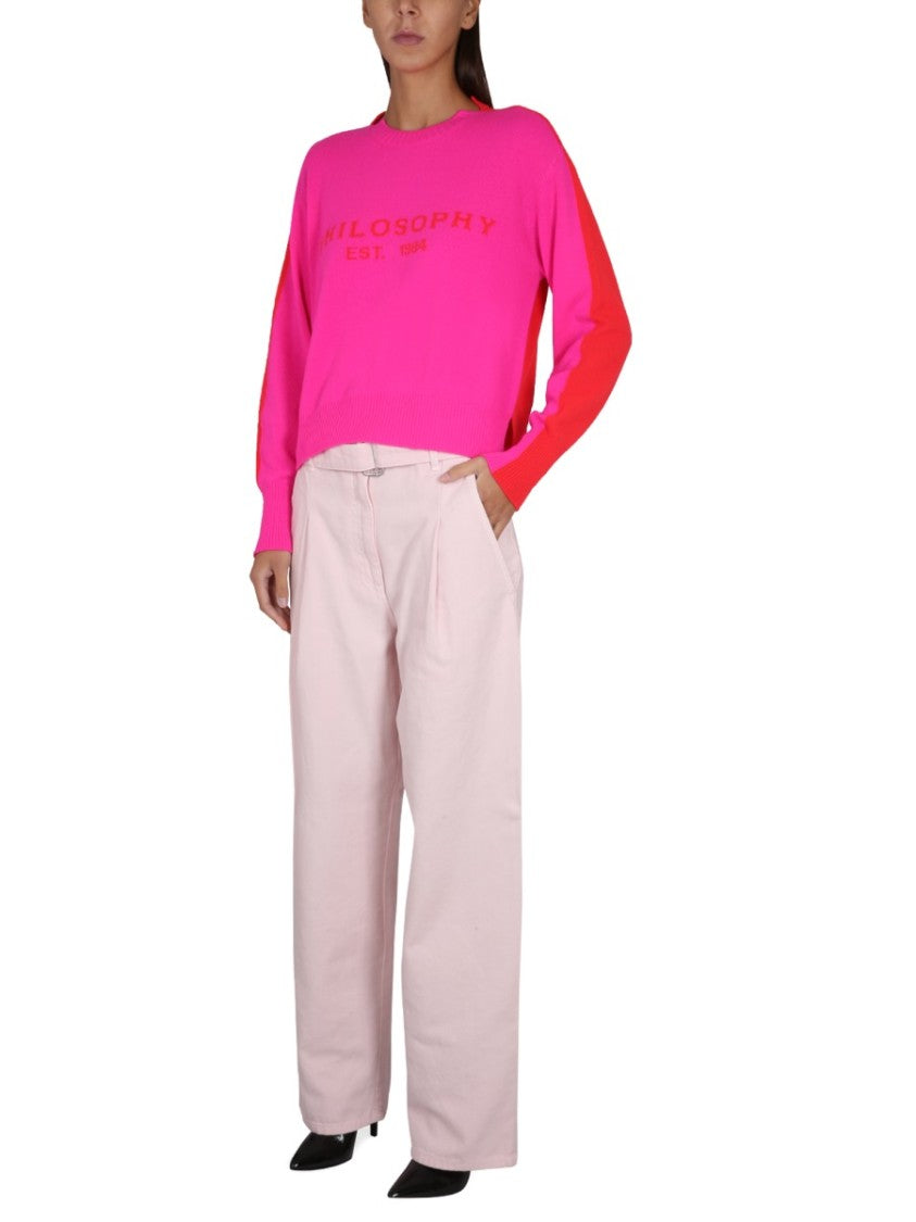 Philosophy Di Lorenzo Serafini Cropped Wool And Cashmere Sweater