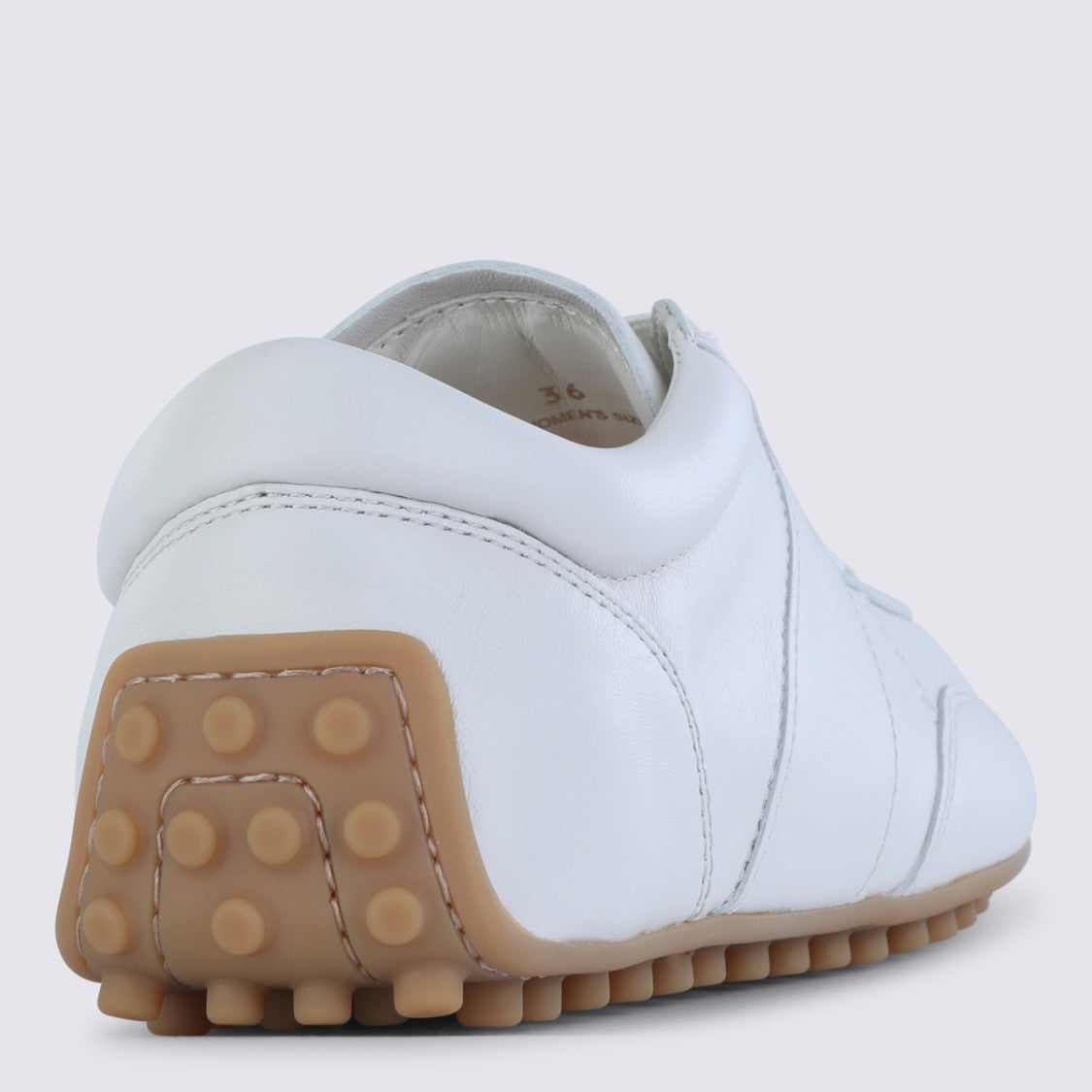 Tod's White Leather Sneakers With Lace-Up Closure