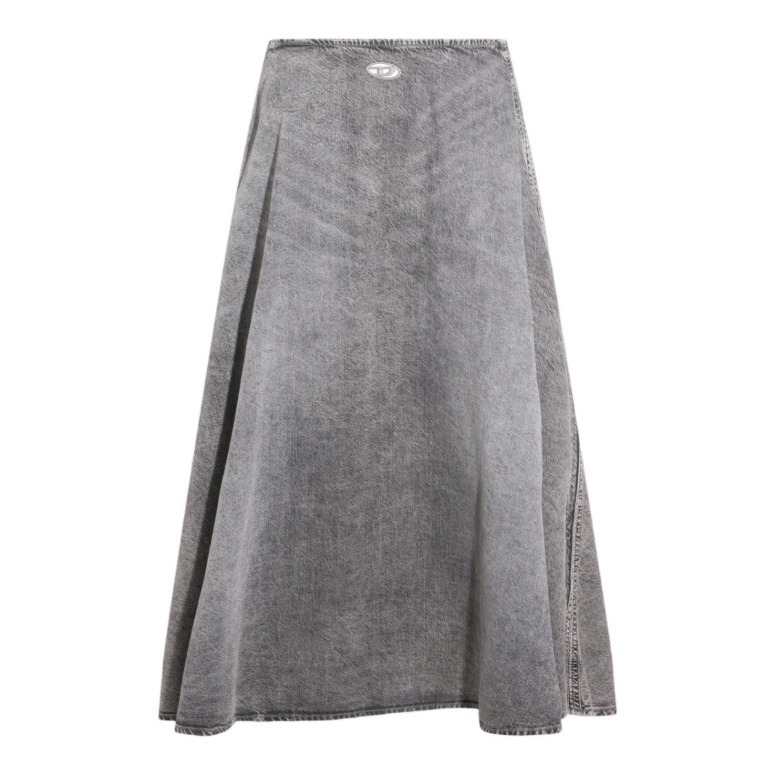 Diesel Straight Silhouette Midi Skirt In Solid Grey