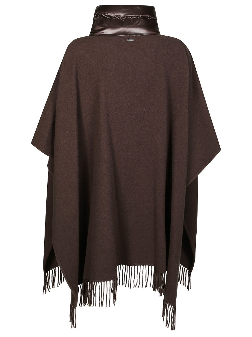 Herno Warmy Poncho With Ultralight Details