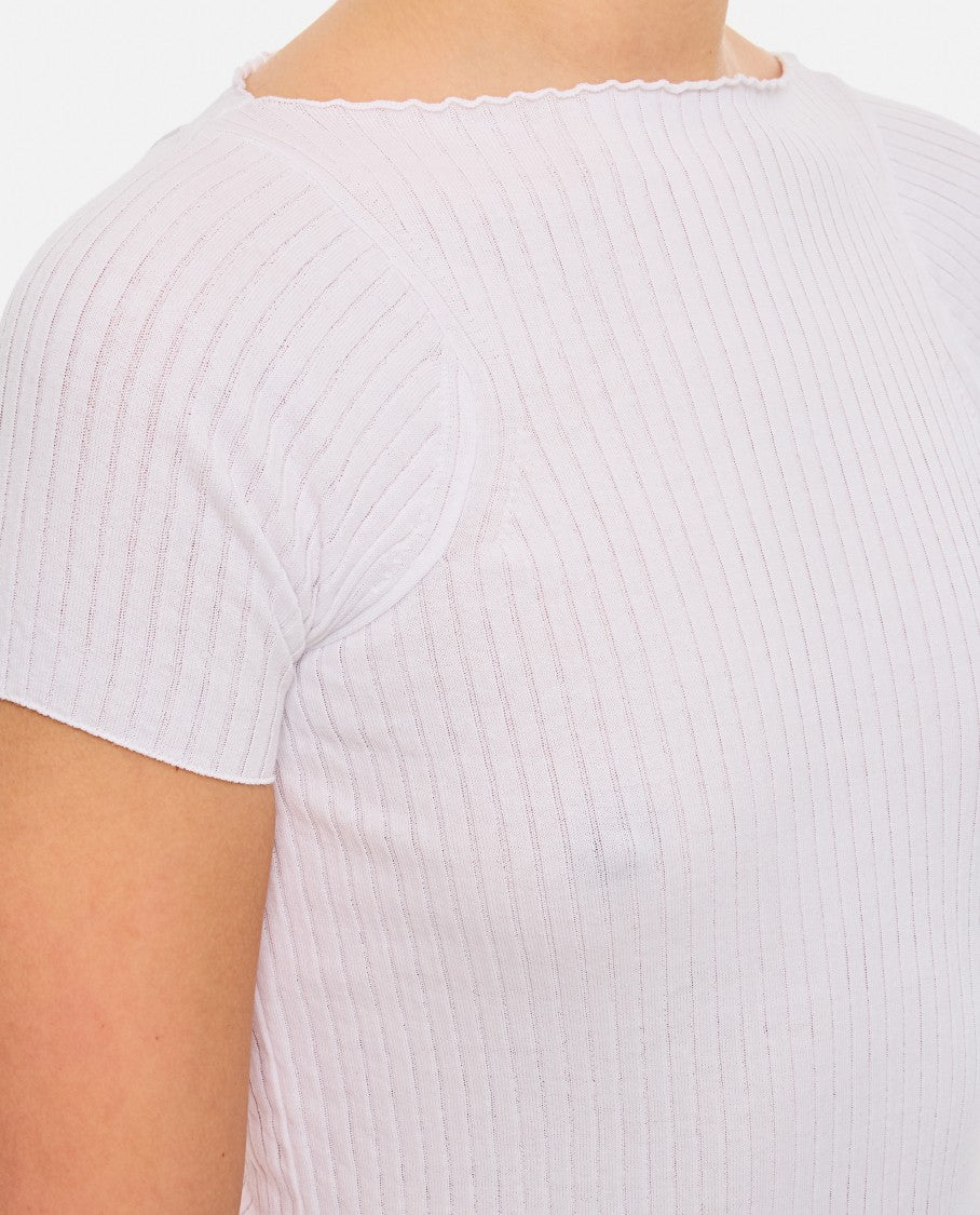 Sportmax Fitted Knitted Top With Short Sleeves