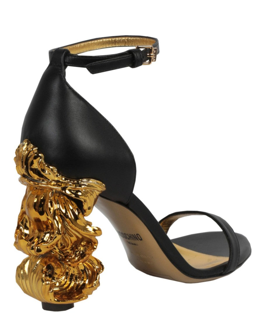 Moschino Sculpted Baroque Heel Sandals