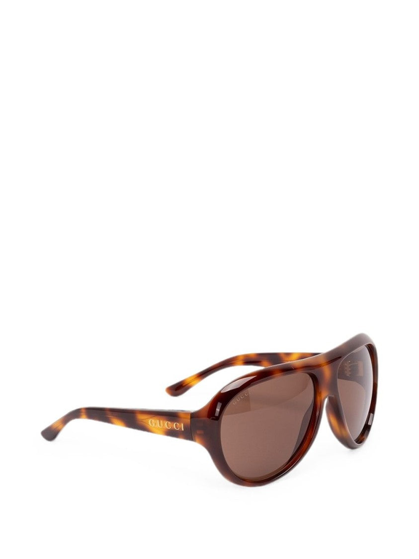 Gucci Oval Tortoiseshell Acetate Sunglasses