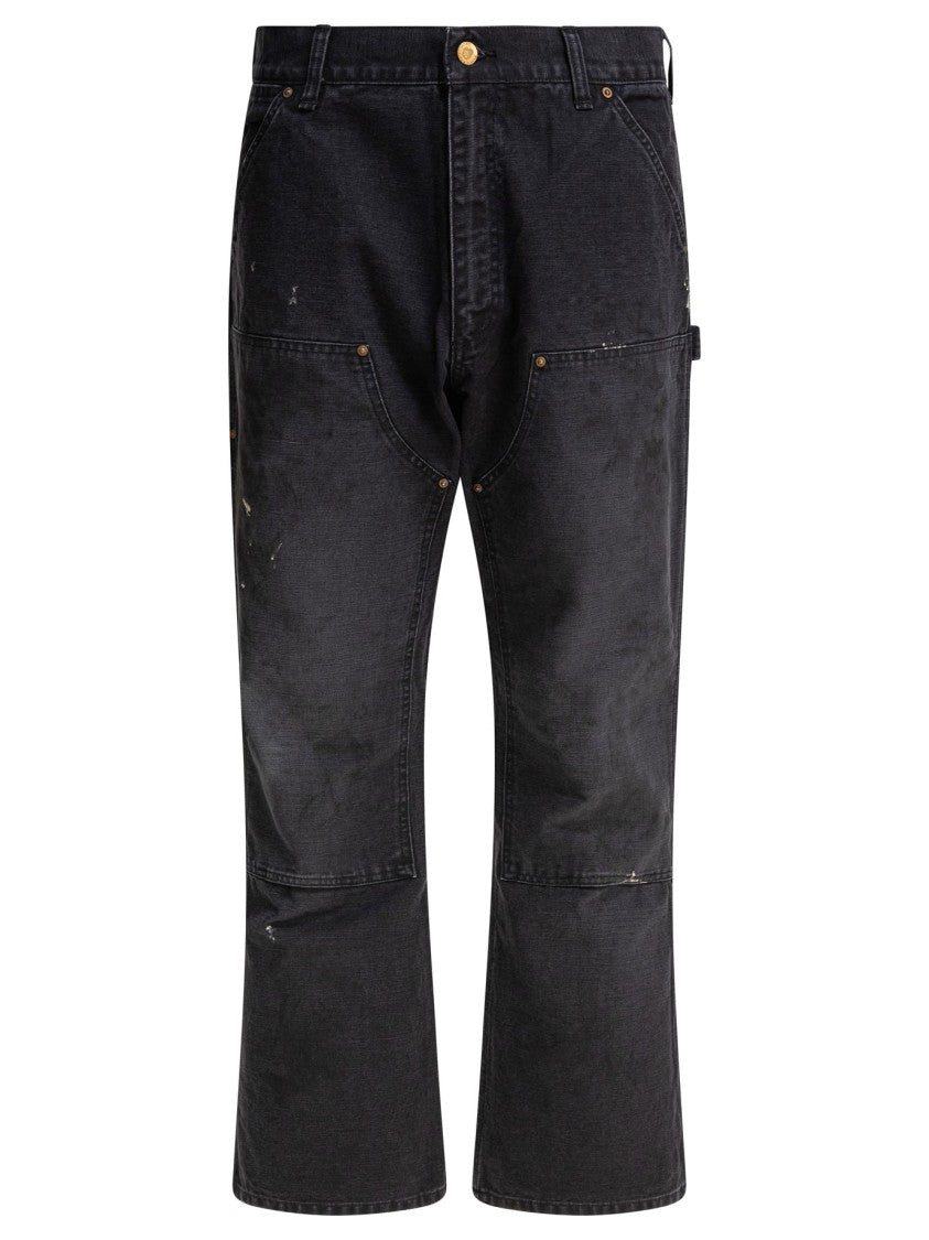 Saint Mxxxxxx Relaxed-Fit Black Trousers With Multiple Pockets
