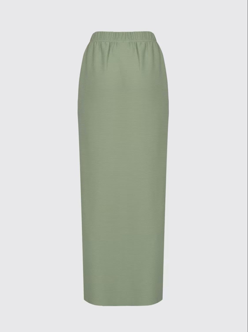 Max Mara Midi-Length Skirt With Straight Silhouette And Elastic Waistband
