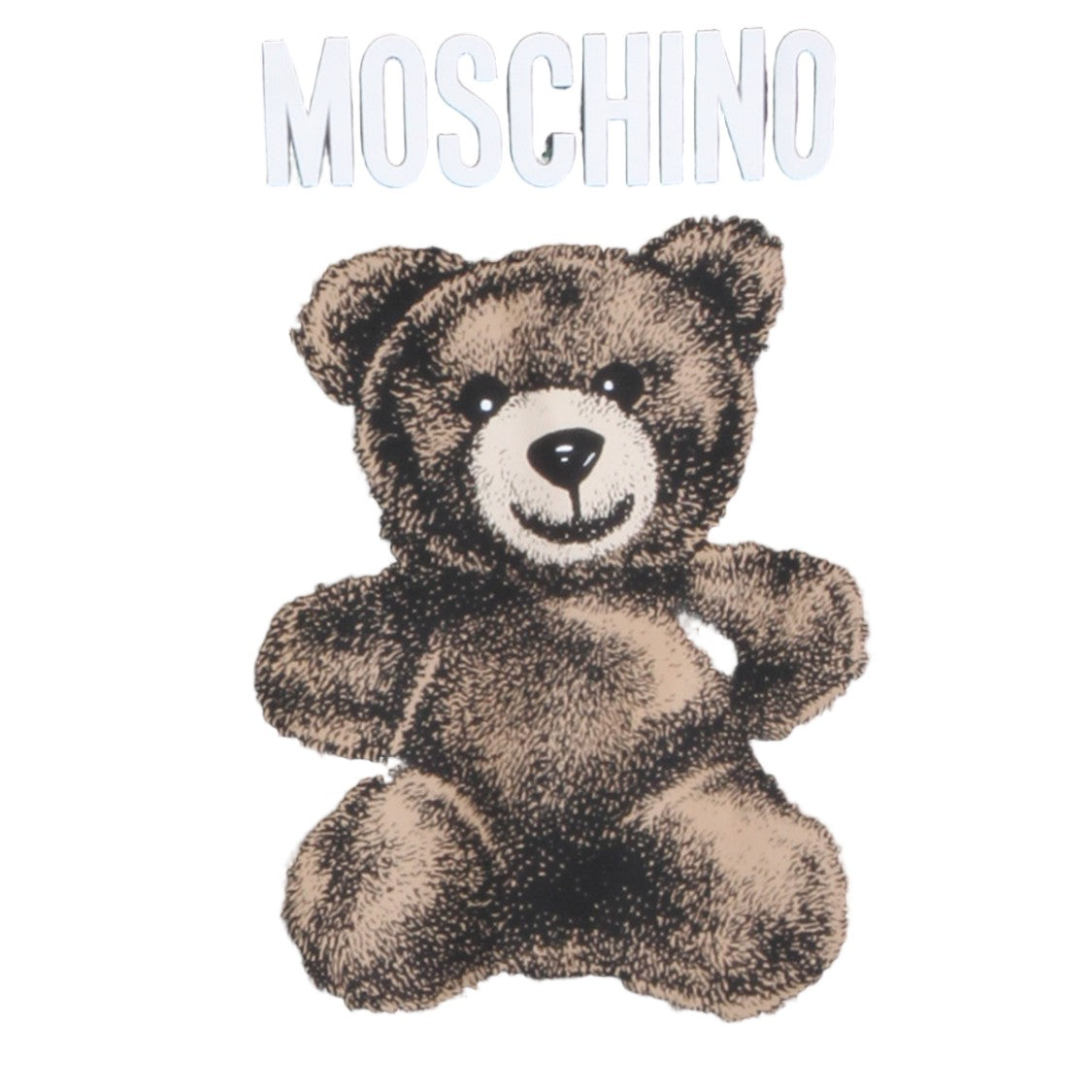Moschino Short-Sleeve T-Shirt With Teddy Bear Graphic And Diamond Pattern