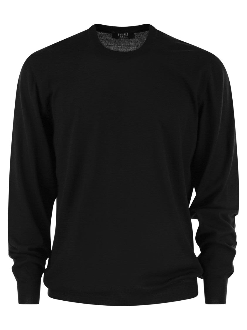 Fedeli Crew-Neck Sweater In Virgin Wool