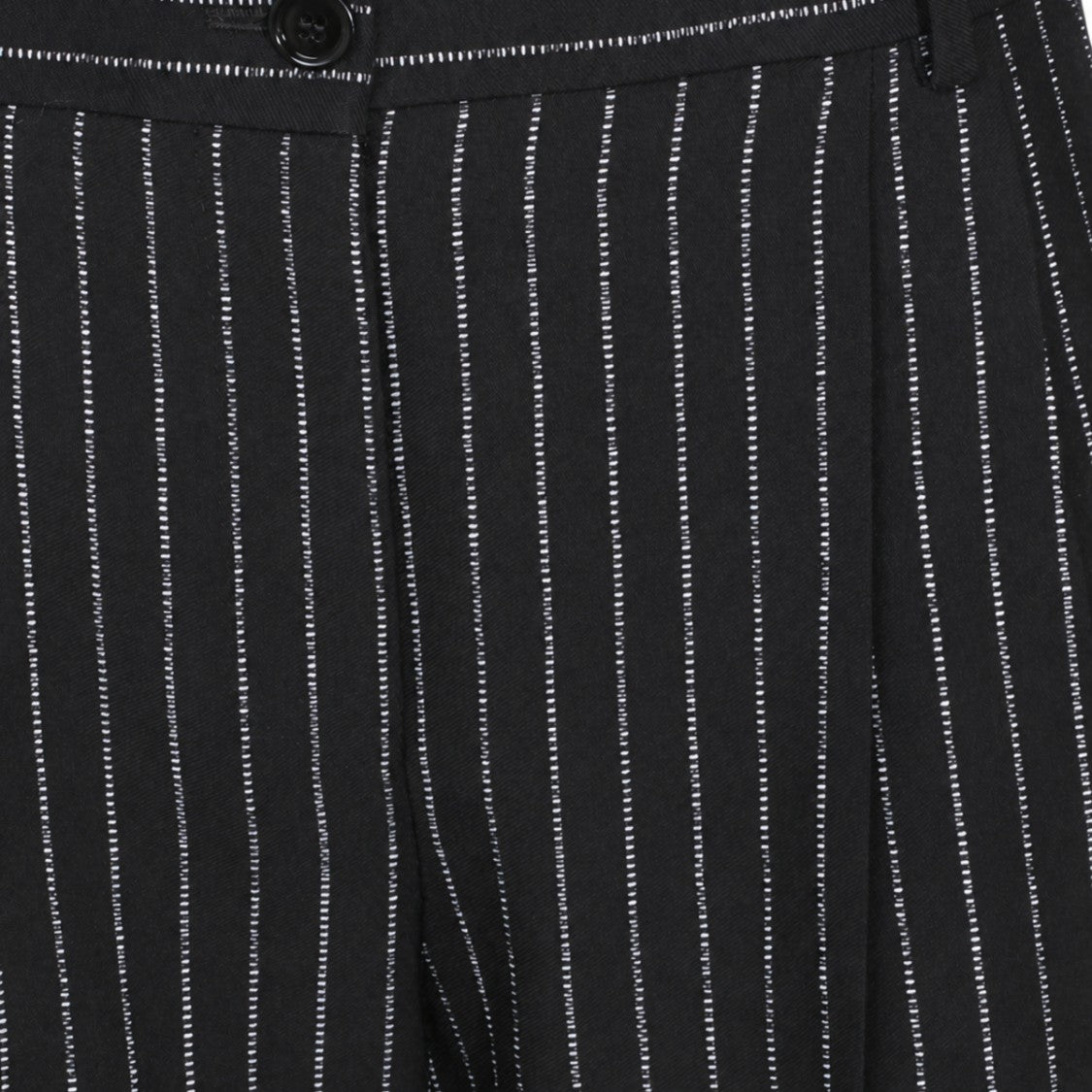 Dolce & Gabbana Vertical Pinstripe Tailored Straight-Leg Pants