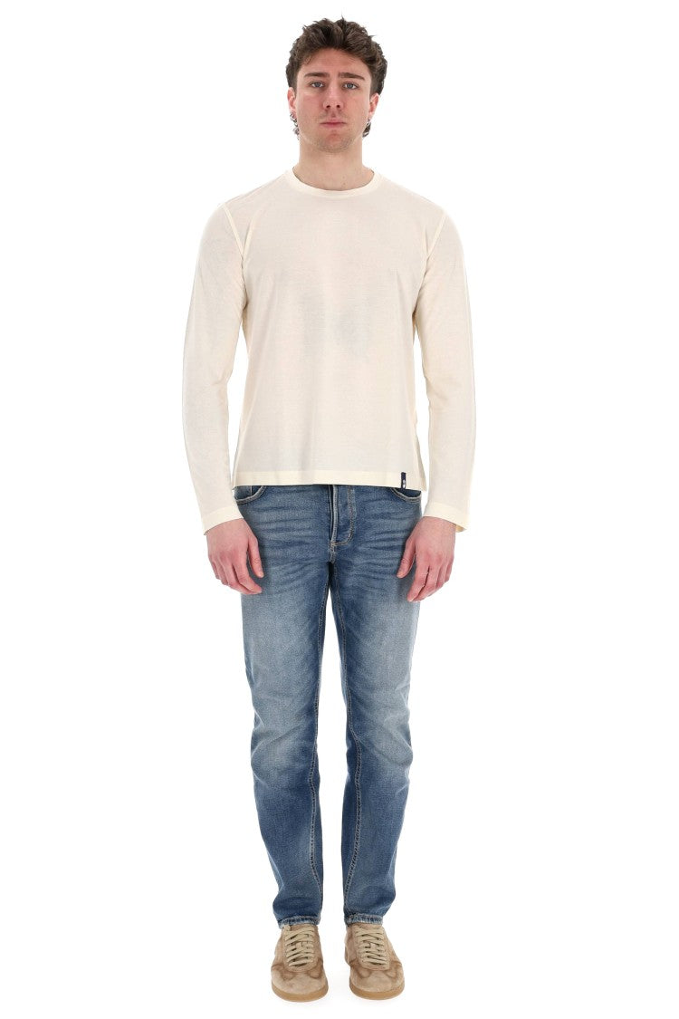 Drumohr "Ice Cotton" Long Sleeve Cotton T-Shirt