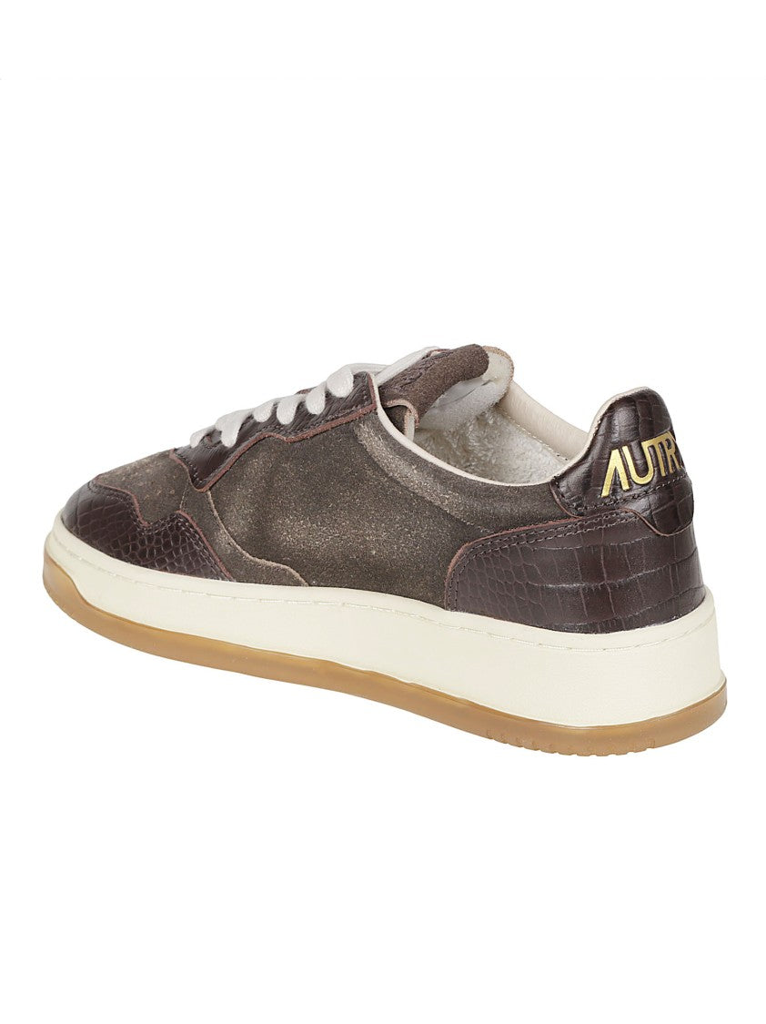 Autry Medalist Low Textured Suede Sneakers