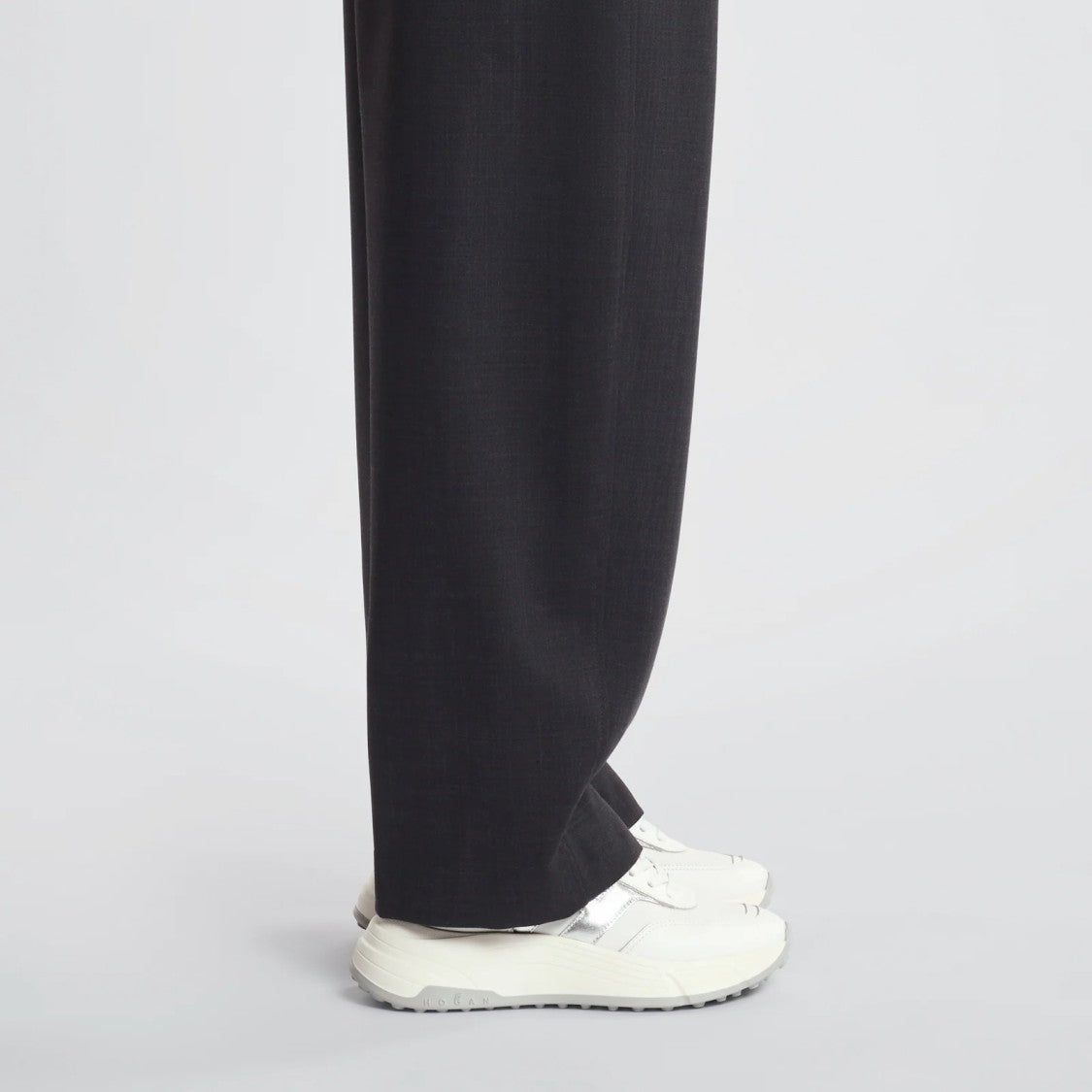Hogan Lace-Up Sneakers With Metallic Accents