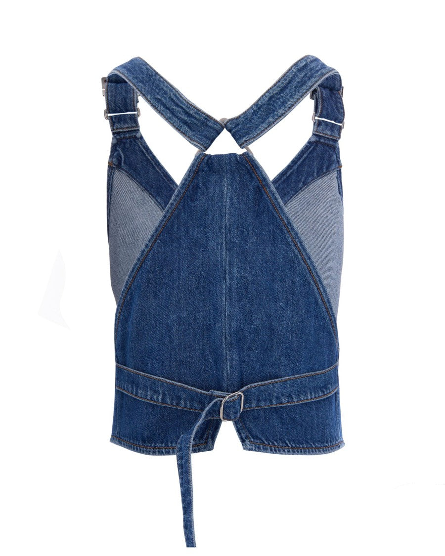Sportmax Midnight Blue Denim Vest