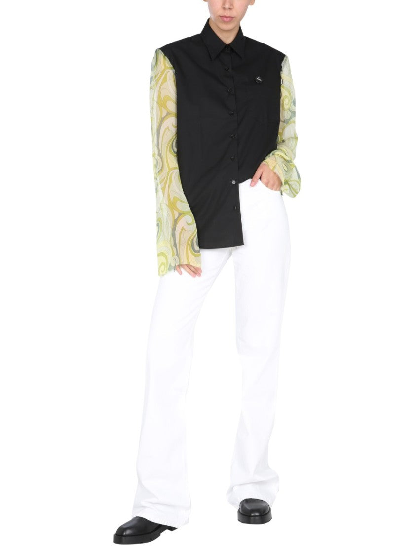 Raf Simons High-Waist Flared Jeans With Five-Pocket Design