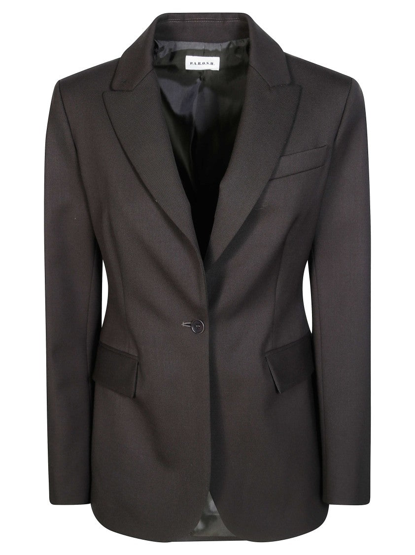 Parosh Black Sallia Tailored Bi-Stretch Blazer
