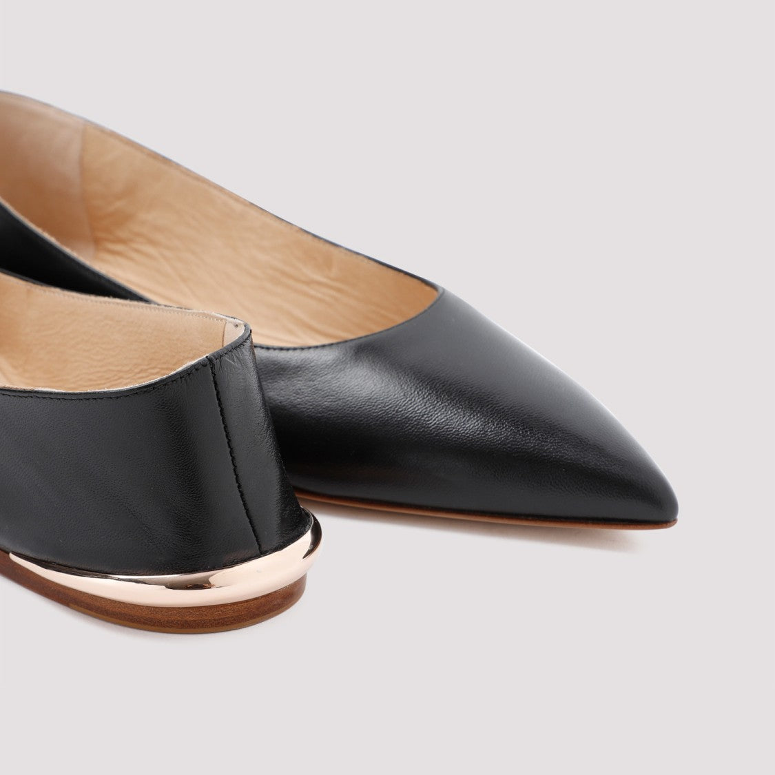 Gabriela Hearst Fleur Black Lamb Leather Ballerinas