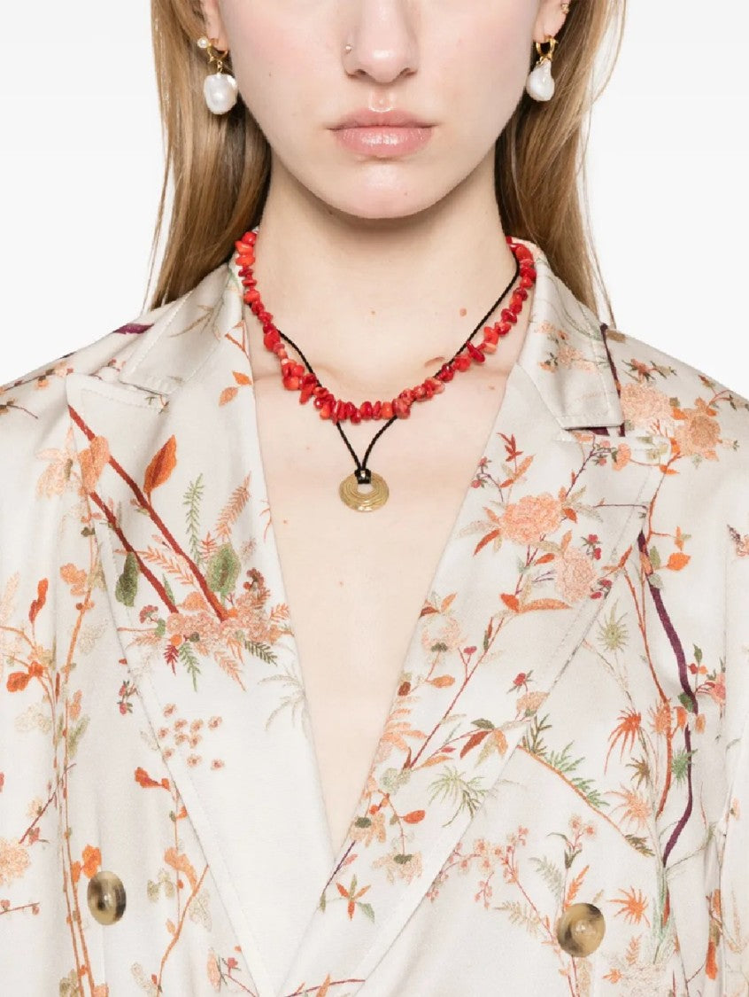 Pierre-Louis Mascia Double-Breasted Floral Print Jacket