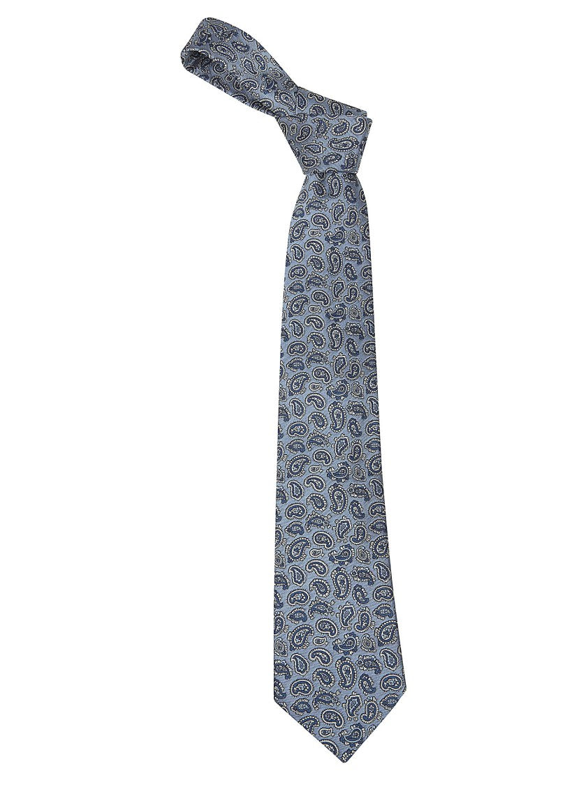 Etro Silk Jacquard Tie With Micro Paisley Pattern