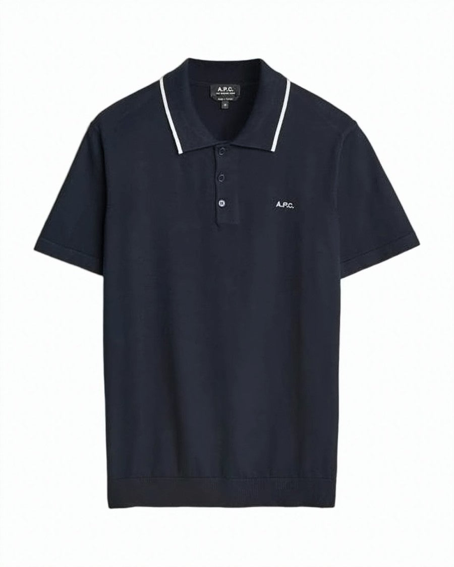 A.P.C. Short-Sleeved Polo Shirt With Classic Collar