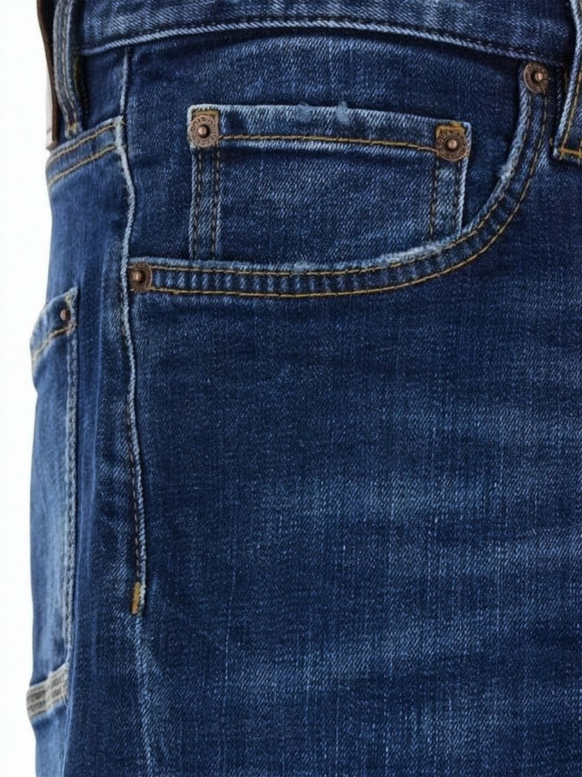 Dsquared2 Dark Blue Denim Straight-Leg Jeans