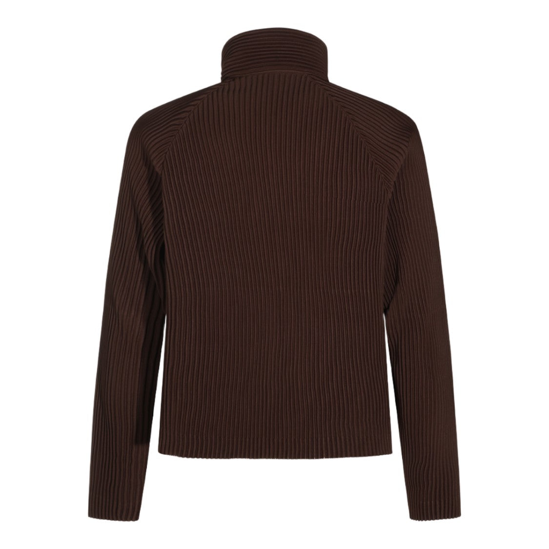 Homme Plissé Issey Miyake Structured High Collar Casual Jacket With Concealed Zipper