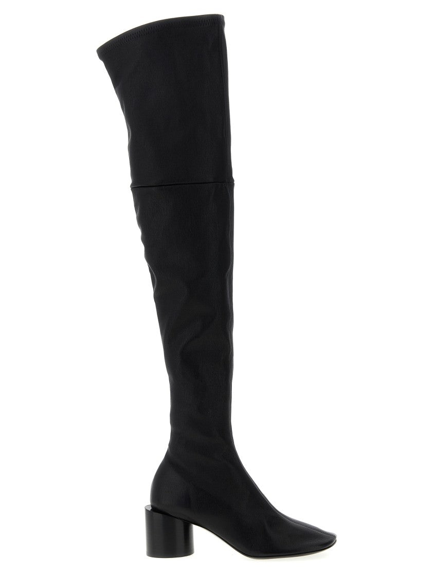Jil Sander Tall Stretch Nappa Leather Boots With Rounded Toe