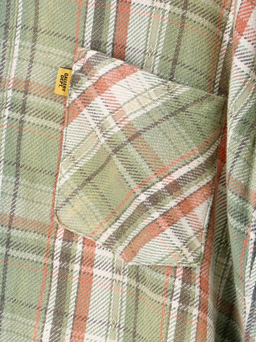 Gallery Dept. Green Plaid Cotton Casual Shirt