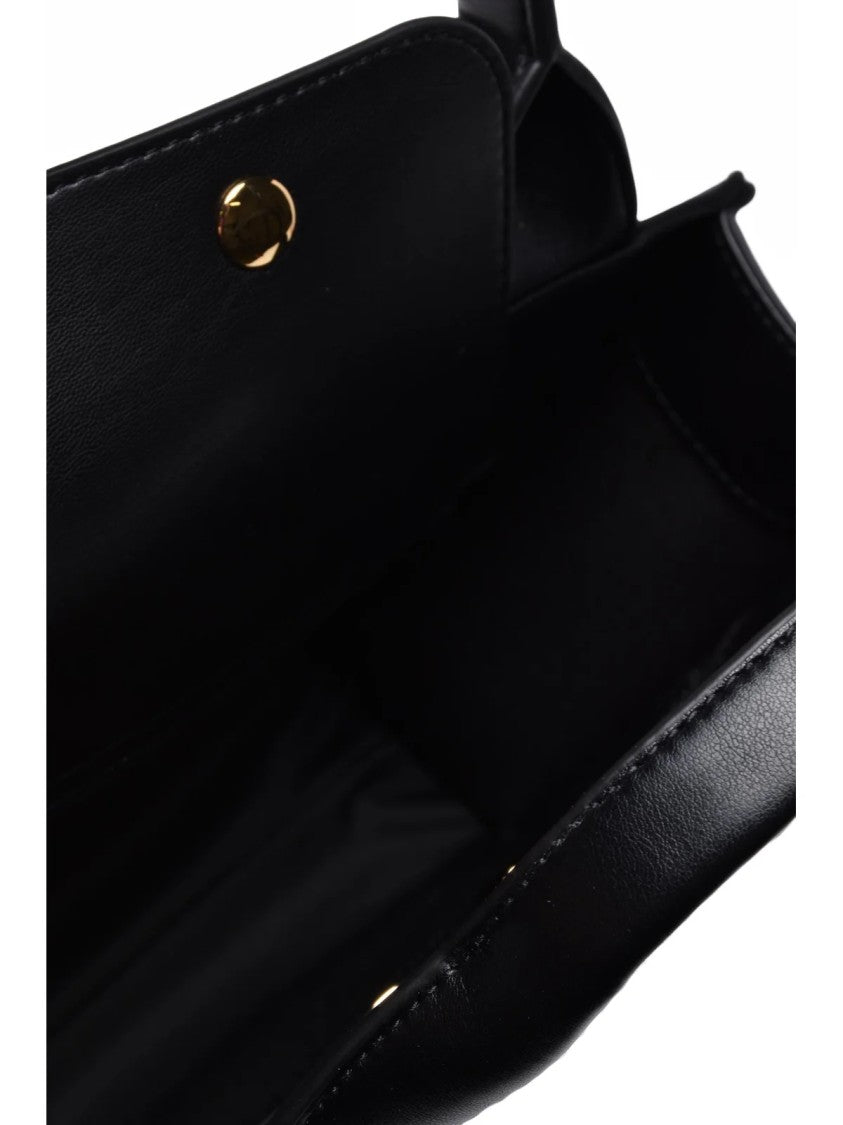 Love Moschino Black Polyurethane Quilted Handbag