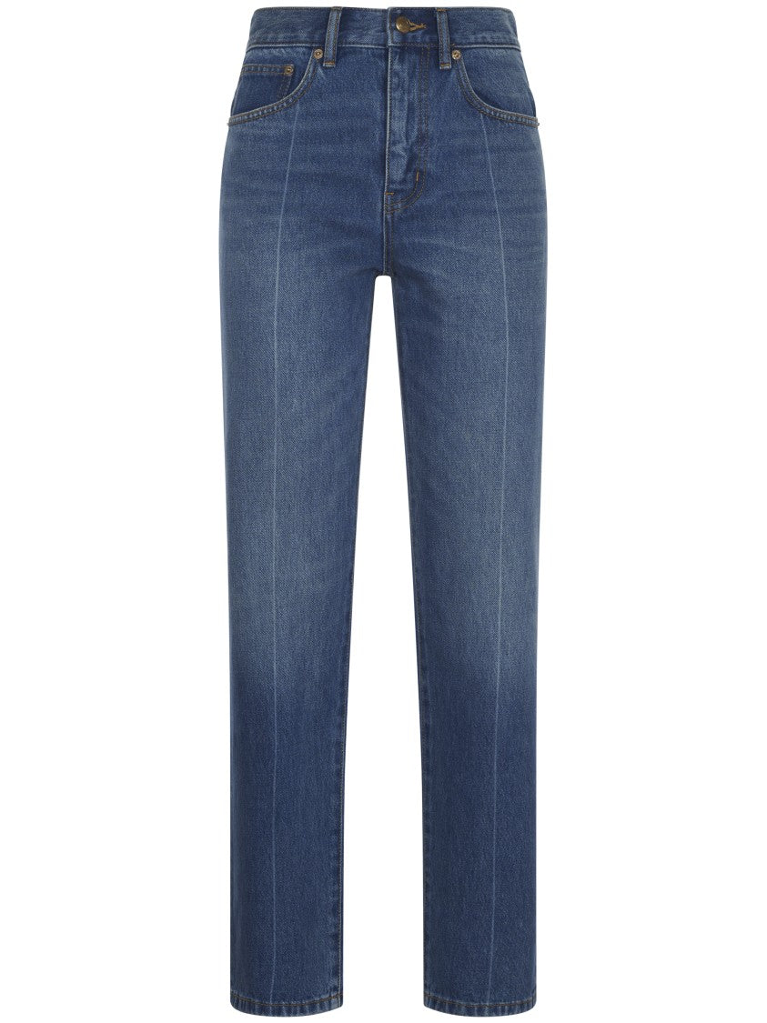 Tory Burch High-Waisted Slim Jeans
