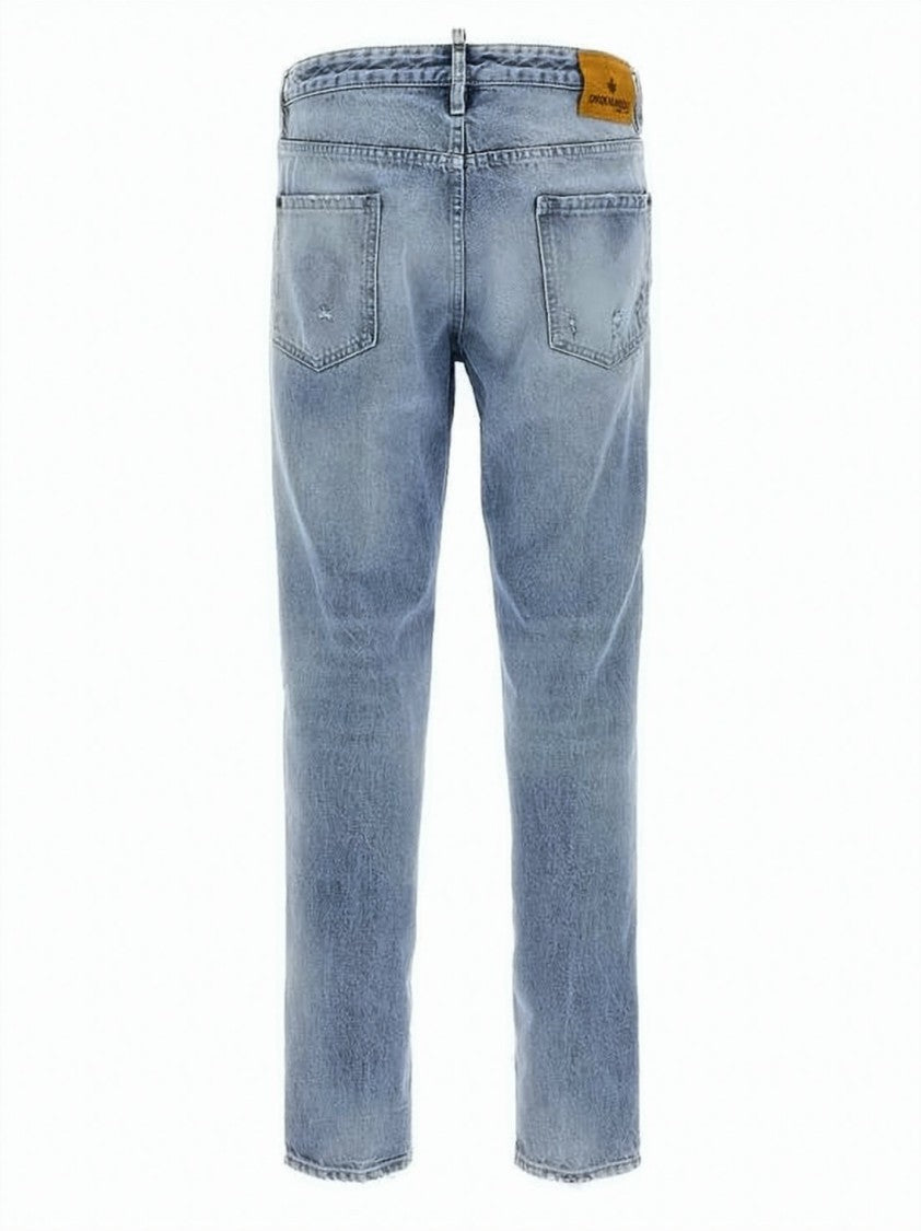Dsquared2 Light Wash Denim Jeans With Classic Five-Pocket Design