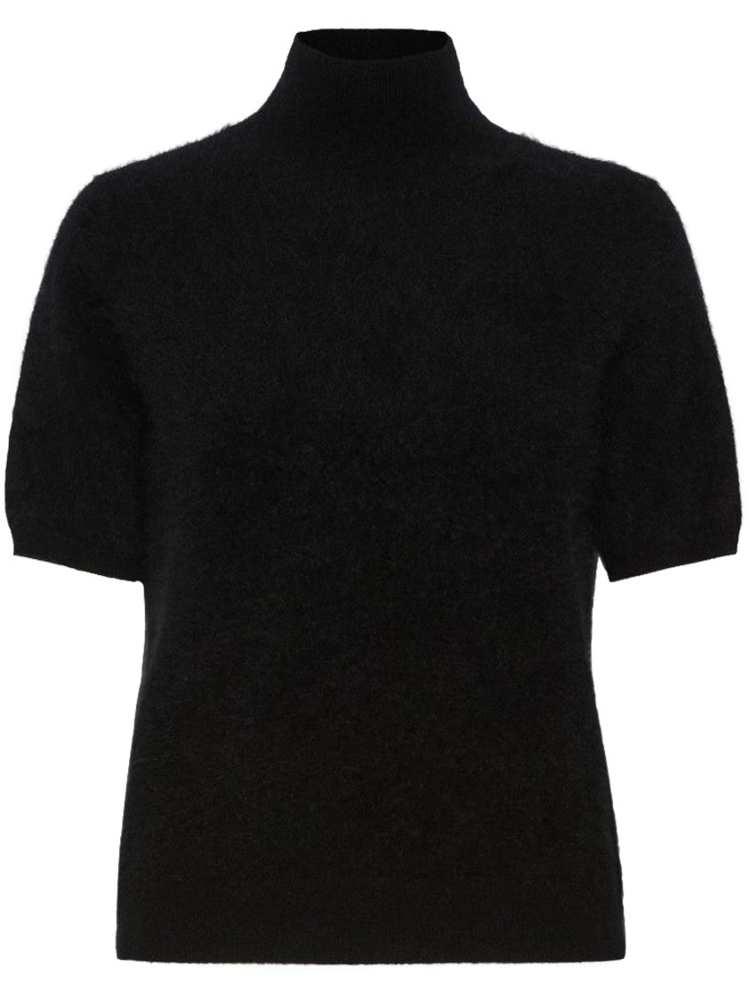 Max Mara Short-Sleeved High-Neck Sweater