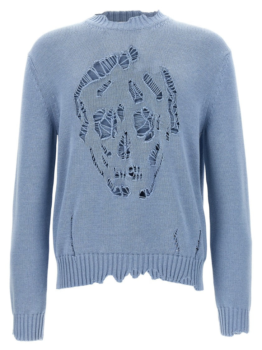 Mcqueen Used-Effect Cotton Sweater