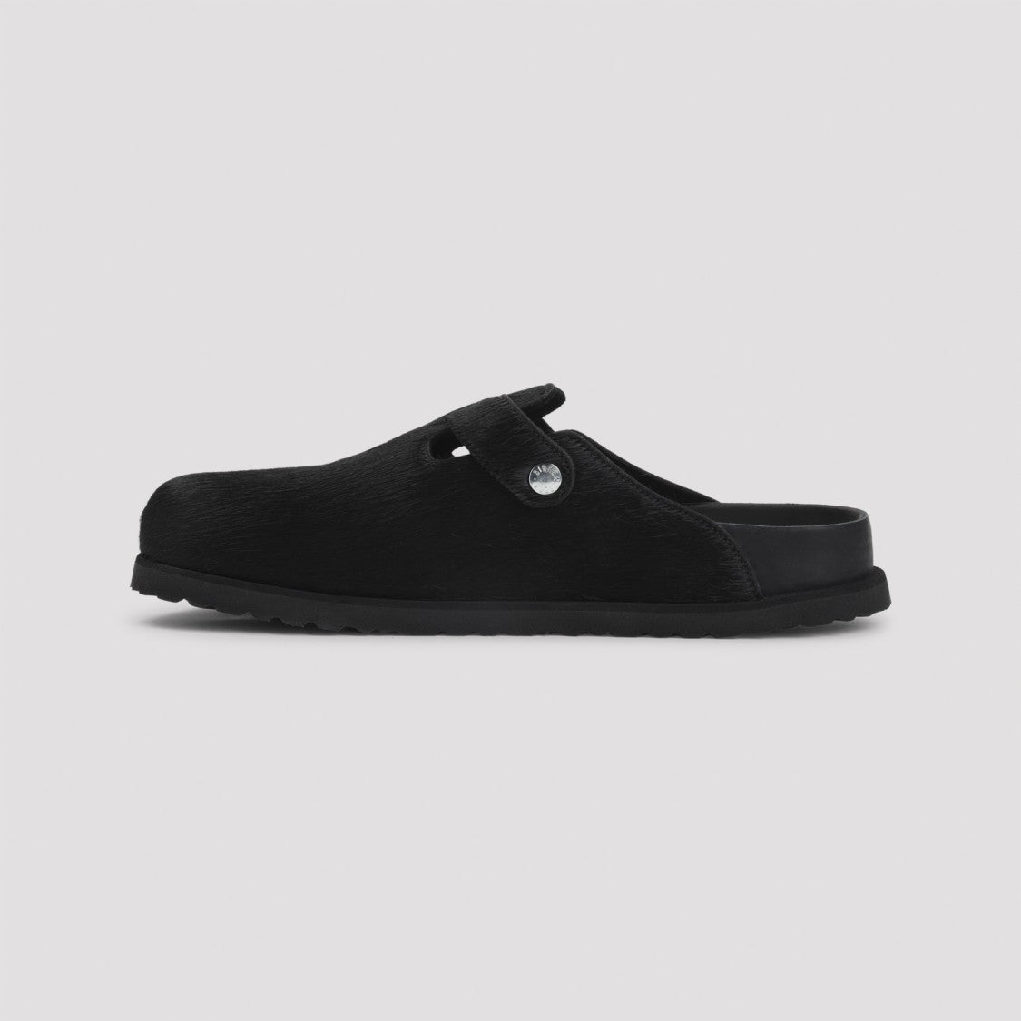 Birkenstock 1774 Boston Black Calf Hair Mules