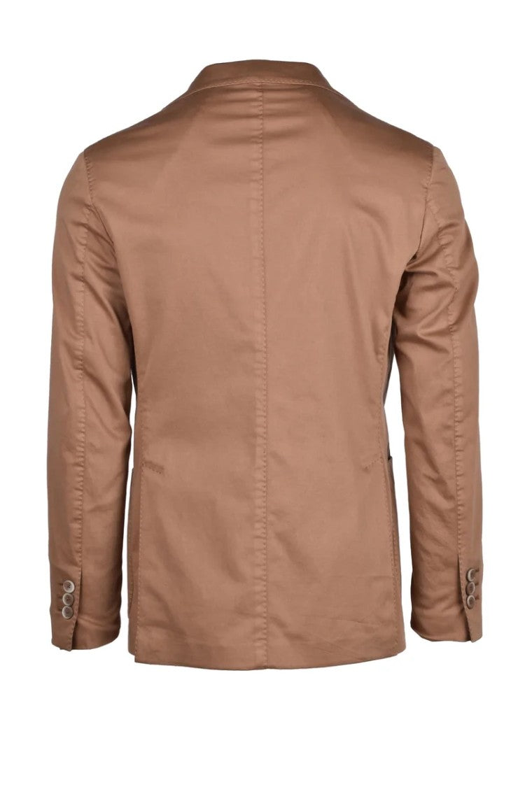 The Gigi Rounded Jacket Cotton Stretch - Brown