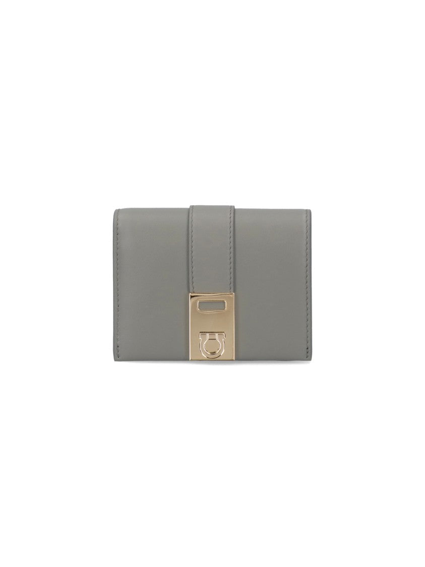 Ferragamo Compact 'Hug' Wallet – Grey