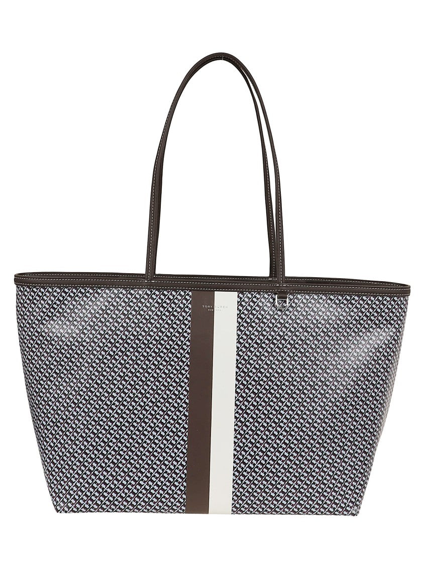 Tory Burch Racer Tote Bag With Water-Resistant Coated Canvas
