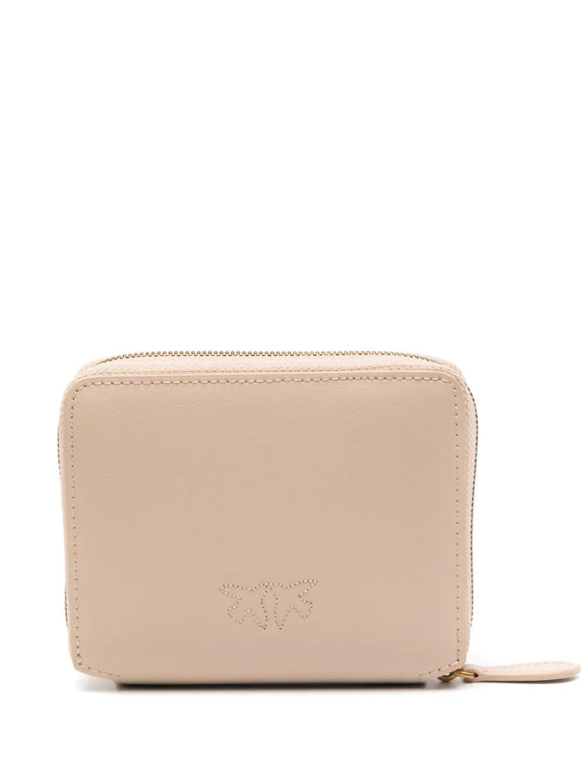 Pinko Beige Zip-Around Wallet With Design