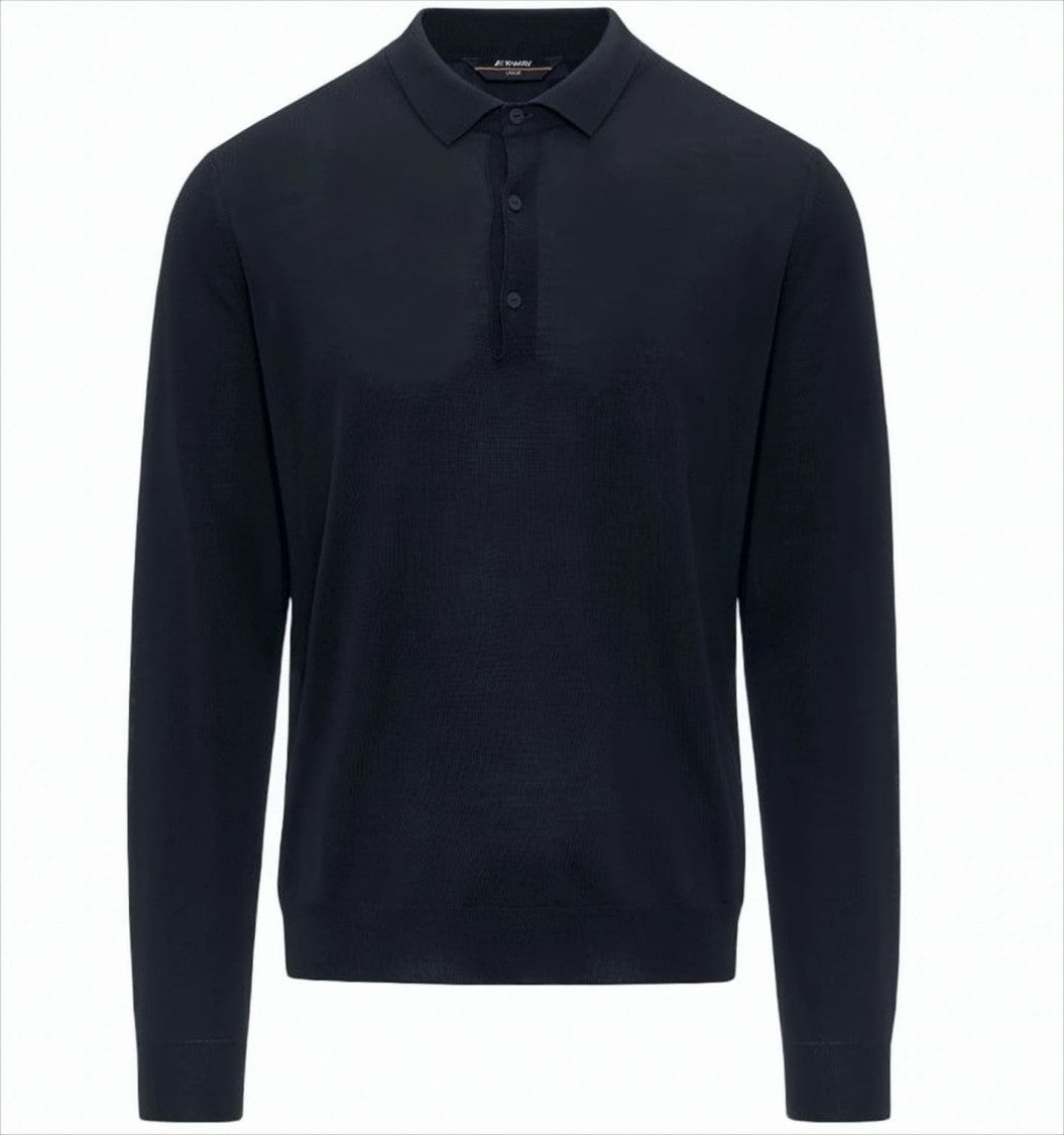 K-Way Rey Polo Shirt In Extra-Fine Merino Wool Blend